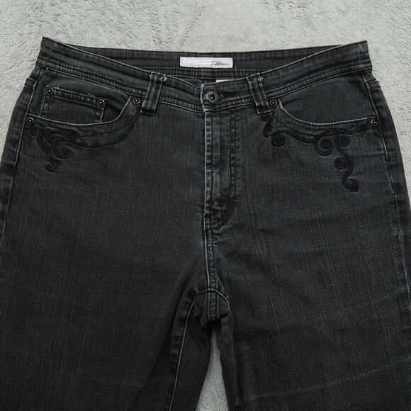 Chico's Platinum Jeans Women's Size 1.5 US-10 Gray Mid-Rise Bootcut 29" Inseam - Picture 9 of 15